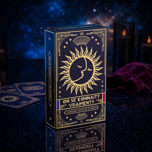 Card game design with the title 'Luxury Card Game Packaging'