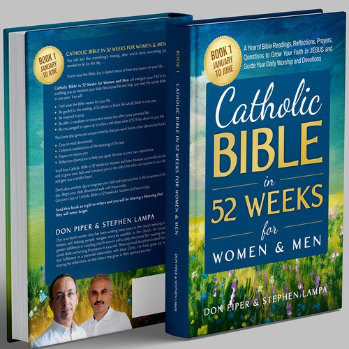 Bible book cover with the title 'CATHOLIC BIBLE IN 52 WEEKS FOR WOMEN & MEN'