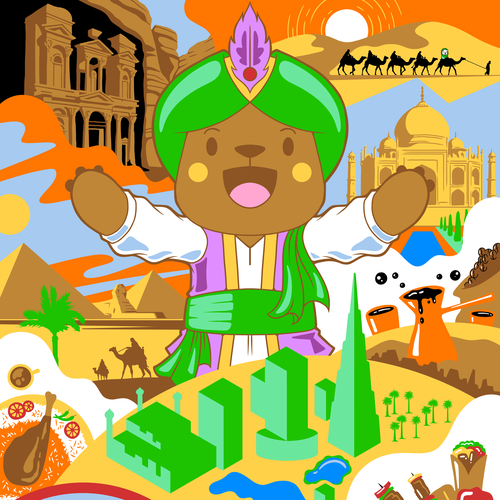 Saudi Arabian design with the title 'Talin Endcap World Series - Arabia'
