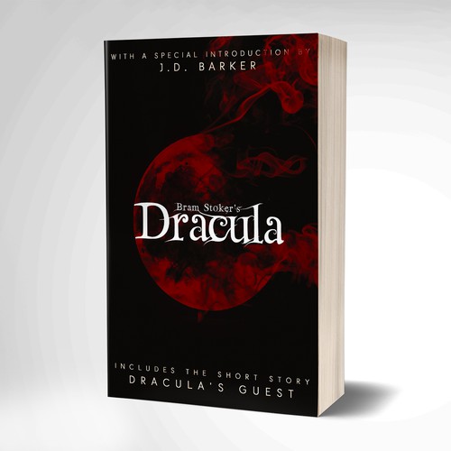 Gothic book cover with the title 'Redesign for the infamous Gothic horror, Dracula. '