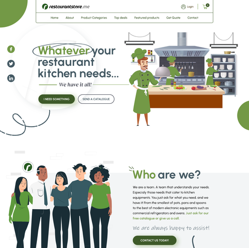 Food website with the title 'Website for restaurantstore.me'