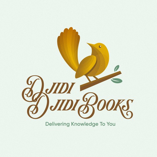 Bookstore logo with the title 'Logo Design for Djidi Djidi Books'