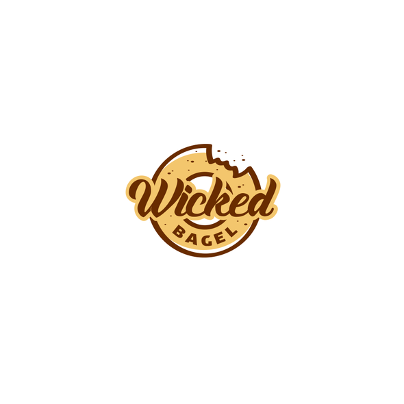 Cake logo with the title 'Wicked Bagel'