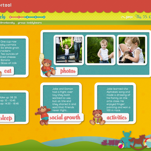 Mom design with the title 'Cute application for childcare '