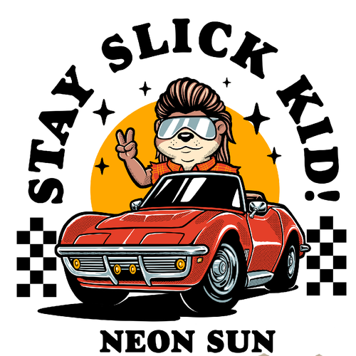 Industrial t-shirt with the title 'Neon sun'