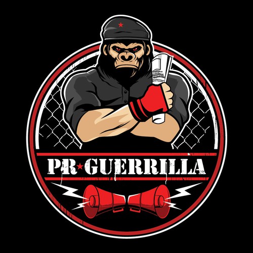 Gorilla design with the title 'PR GUERRILLA'