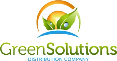 Bright logo with the title 'Logo concept for green solutions distributing Company.'