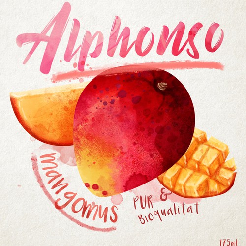 Mango packaging with the title 'mangomuse label'