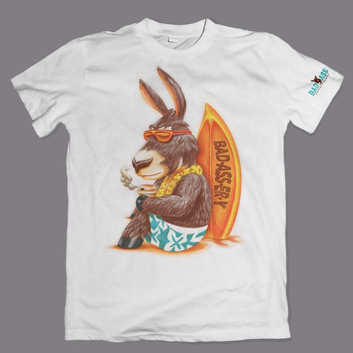 Surfing t-shirt with the title 'T-Shirt Illustration design'