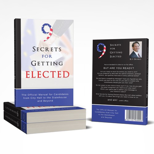 Political book cover with the title 'Nine secrets for getting elected'