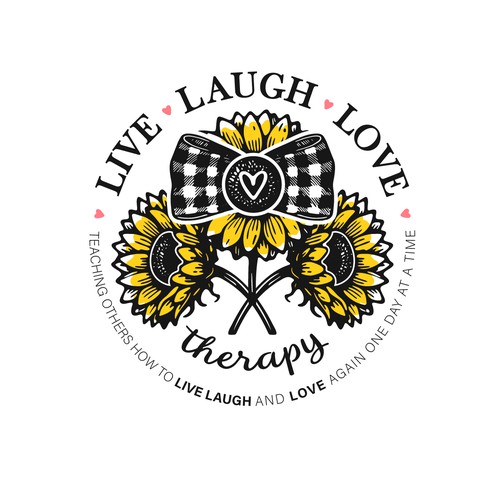 Bow logo with the title 'Live Laugh Love Therapy Logo'