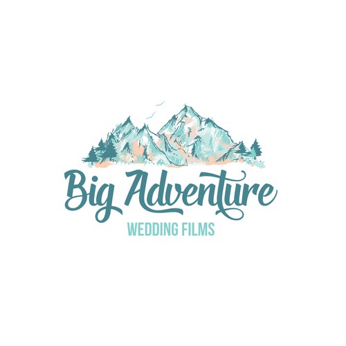 Mountain logo with the title 'Artistic logo for wedding films company'