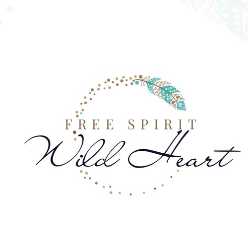 Healing logo with the title 'New age bohemian logo for Free Spirit Wild Heart'