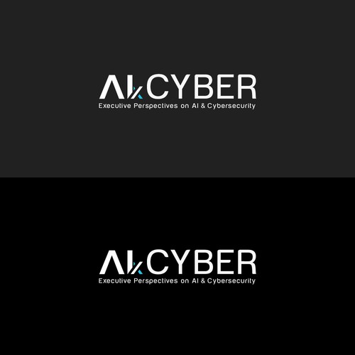 Cybersecurity brand with the title 'AIxCYBER Logo'