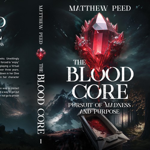 Dark design with the title 'The Blood Core - book 1'