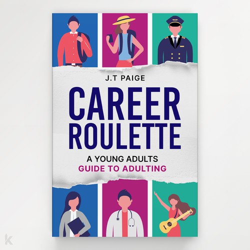 Career design with the title 'Book Cover for Career Roulette: A book for Young Adults'