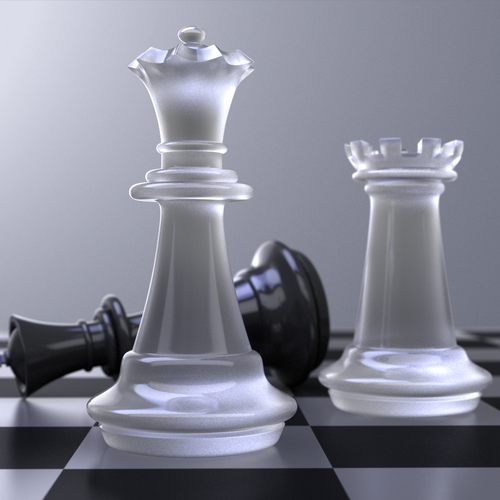 Queen design with the title '3d chess'
