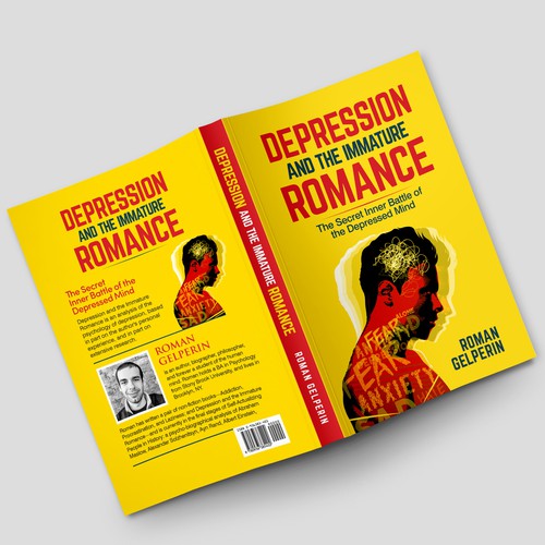 Depression design with the title 'Depression and the Immature Romance'