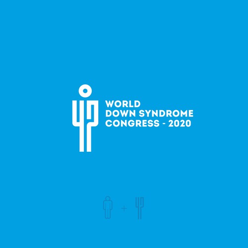 World logo with the title 'Logo concept for World Down Syndrome Congress (WDSC) 2020'