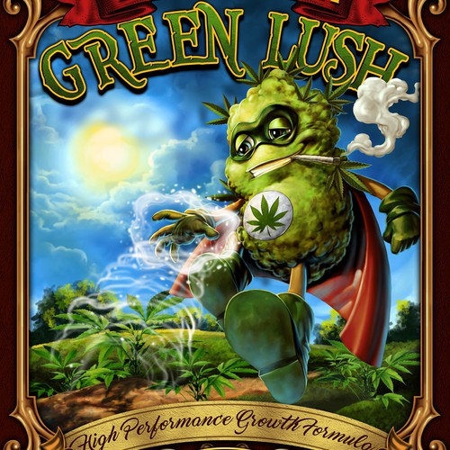 Adobe Photoshop artwork with the title 'Illustration for Medical Marijuana Focused Fertilizer/Hydroponics co'