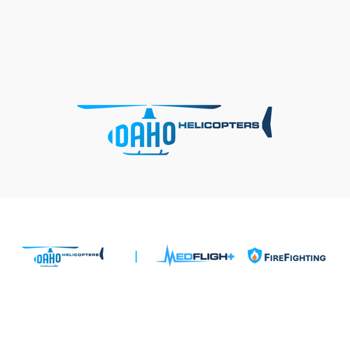 Helicopter design with the title 'BRANDING :: Idaho Helicopters - USA'