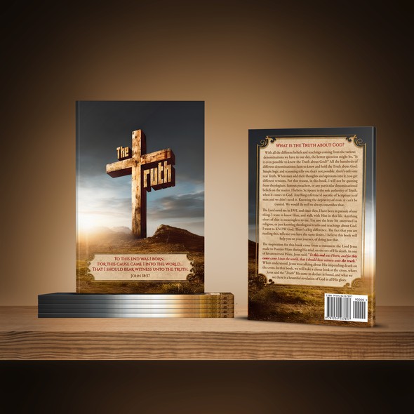 Cross design with the title 'Book cover design of the book "The Truth"'