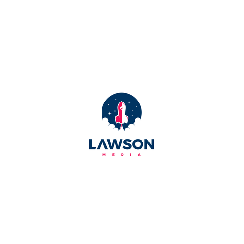 Communications brand with the title 'Logo concept for Lawson Media'