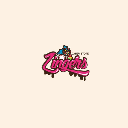 Candy store design with the title 'ZINGERS Candy Store'