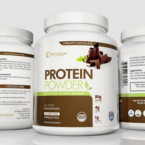 Powder design with the title 'PROTEIN POWDER'