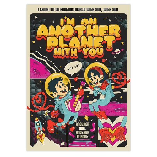 Comics illustration with the title 'Poster Design'