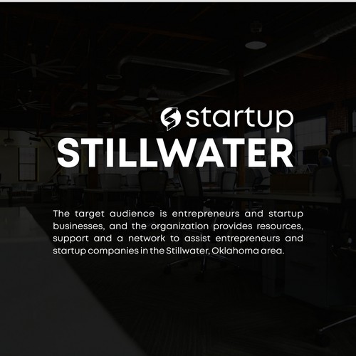 College logo with the title 'Startup Stillwater'