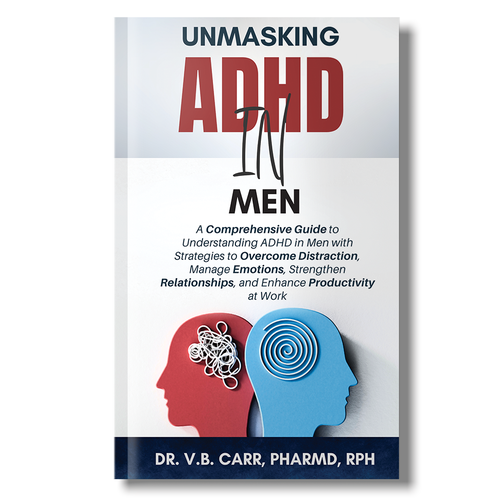 Men design with the title 'Unmasking Book Cover'