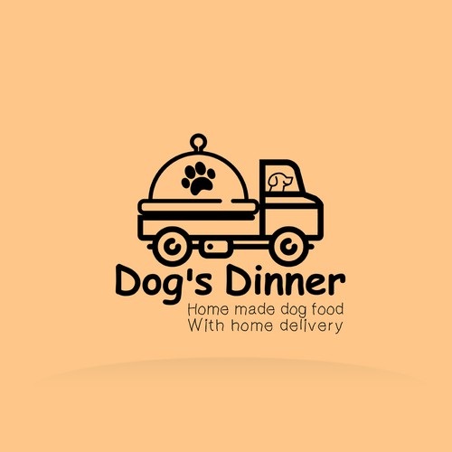 Dinner design with the title 'Dog's Dinner'