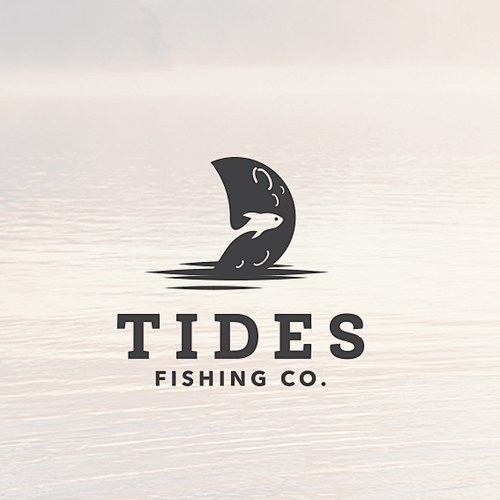 Tile logo with the title 'Tides - Fishing Co.'