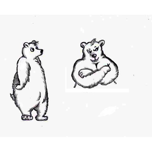 Polar bear design with the title 'Polar Bear cartoon character.'