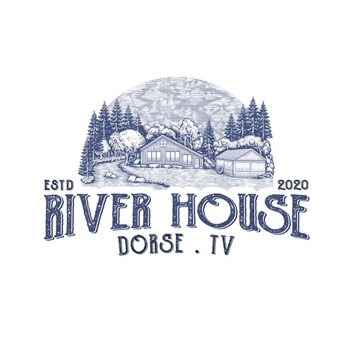 Tattoo logo with the title 'RIVER HOUSE'