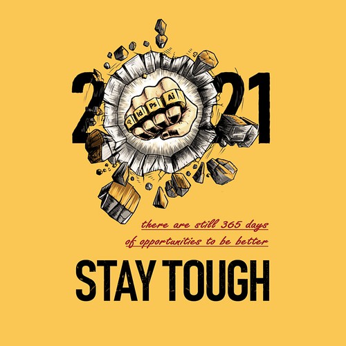 New Year's design with the title 'Motivation poster'