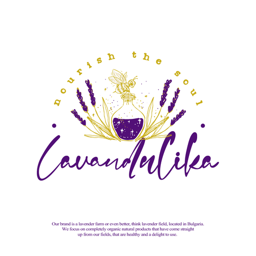 Magical logo with the title 'Logo for Lavandulika'