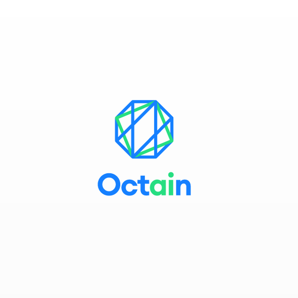 Octagonal logo with the title 'Logo for Octain'