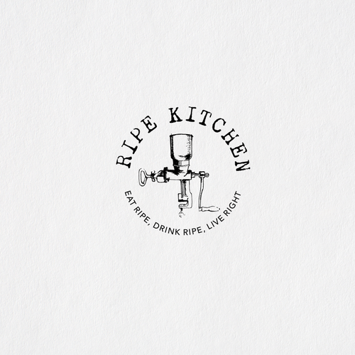 Kitchen logo with the title 'Logo for new Organic and Healthy Restaurant and Cafe'