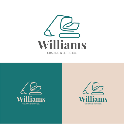 Earth mover logo with the title 'excavator'