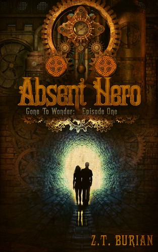 Celtic design with the title 'Absent Hero'