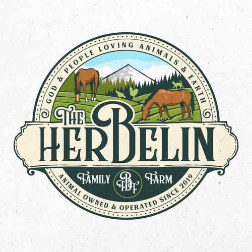 Earth logo with the title 'Vintage Cozy Farm style with strong features'