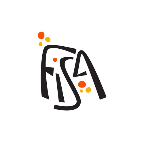 Typographic logo with the title 'FISA Logo'