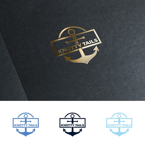 Fish logo with the title 'Knotty Tails Anchor'