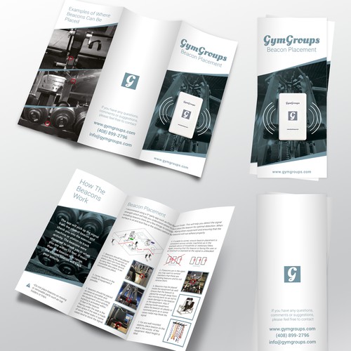Strength design with the title 'GymGroups Brochure'