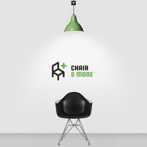Furniture design with the title 'Chair and More logo design'