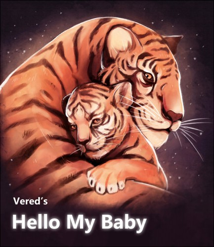 Love artwork with the title 'Create an illustration conveying warmth and love between parent and baby animals'