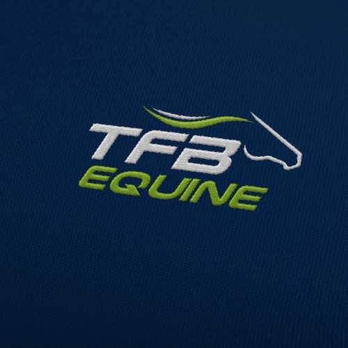 Veterinary logo with the title 'Modern horse logo for TFB Equine Vet'