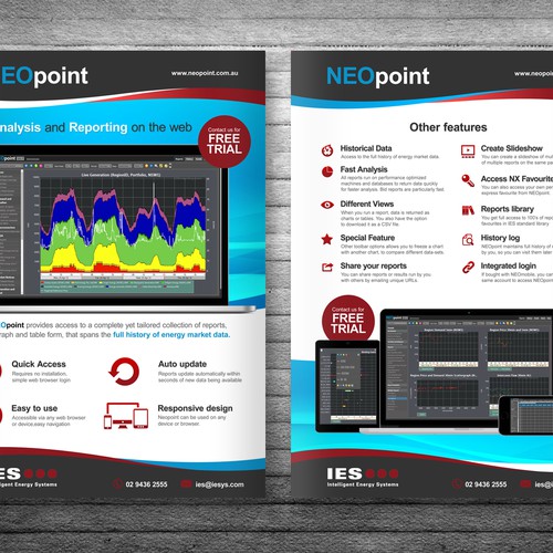 Handout design with the title 'Contest 2 of 5+ Flyer for software products'
